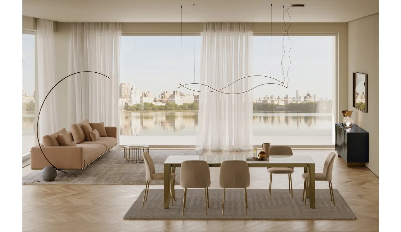 Table extensible Etro XXL en SuperMarmo de Bontempi