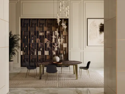 Table extensible Etro XXL en SuperMarmo de Bontempi