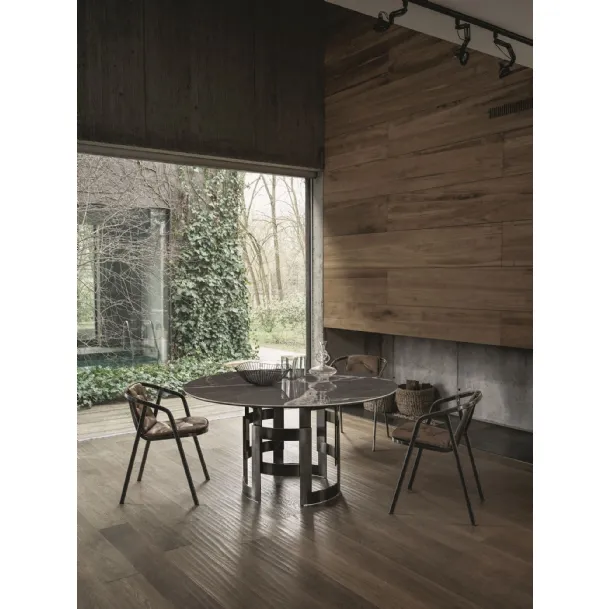 Table Impériale Ronde en SuperMarmo de Bontempi