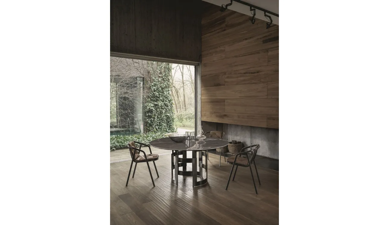 Table Impériale Ronde en SuperMarmo de Bontempi