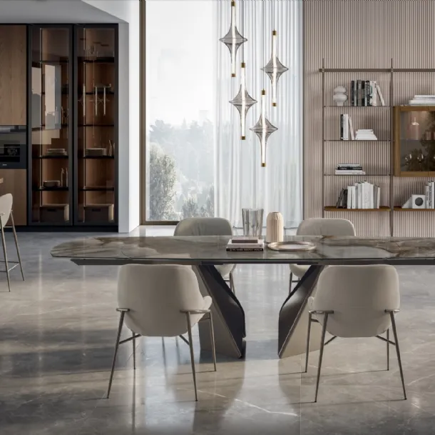 Table en SuperMarmo Kaleido de Bontempi