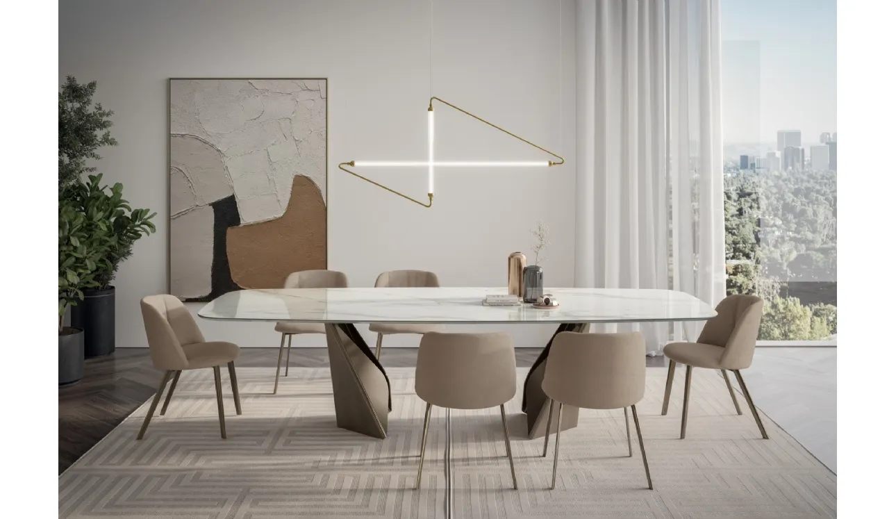 Table en SuperMarmo Kaleido de Bontempi