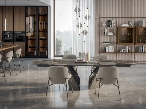 Table en SuperMarmo Kaleido de Bontempi
