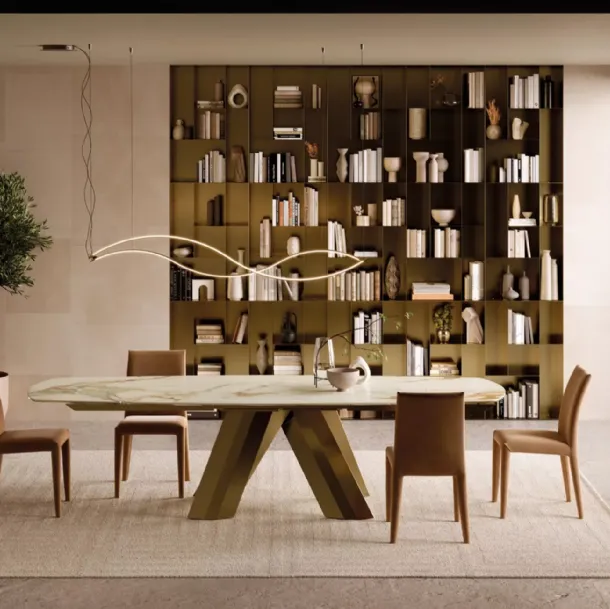 Table extensible en SuperMarmo Menhir de Bontempi.