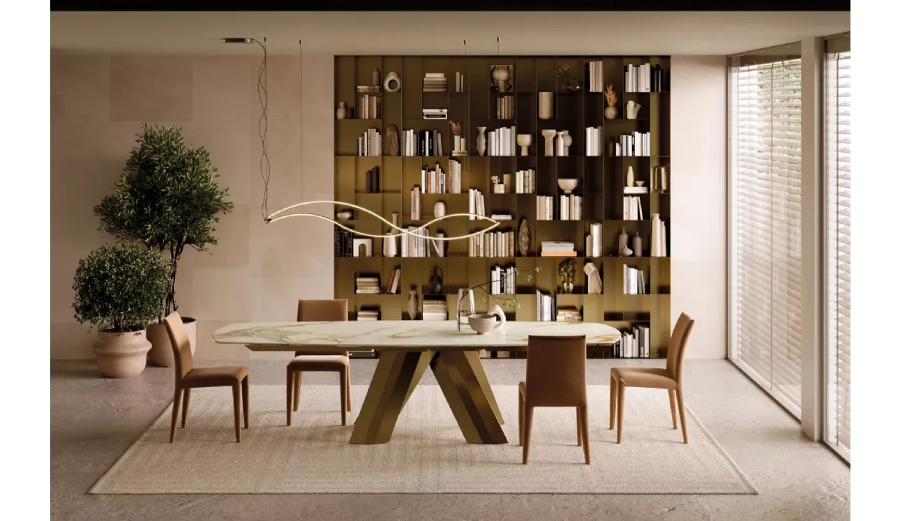 Table extensible en SuperMarmo Menhir de Bontempi.