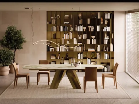 Table extensible en SuperMarmo Menhir de Bontempi.