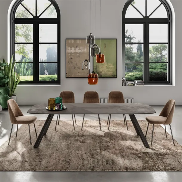 Table Sirio avec dessus en HPL d'Easyline