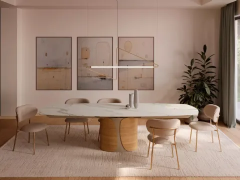 Table Talos en SuperMarbre de Bontempi