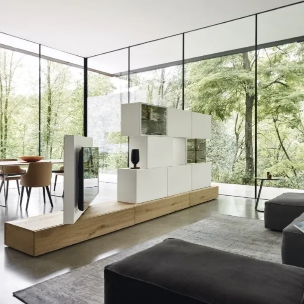 Meuble TV Unité de rangement Roto Lampo de Sangiacomo