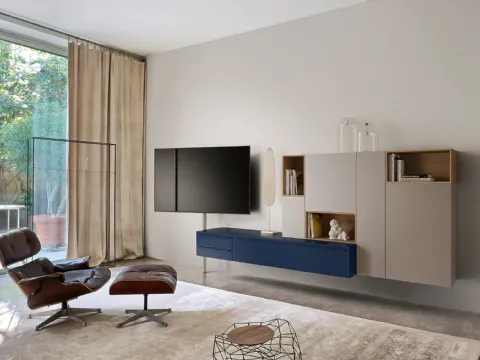 Meuble TV vidéo laqué de Sangiacomo