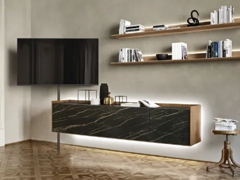 Meuble TV en céramique et bois 