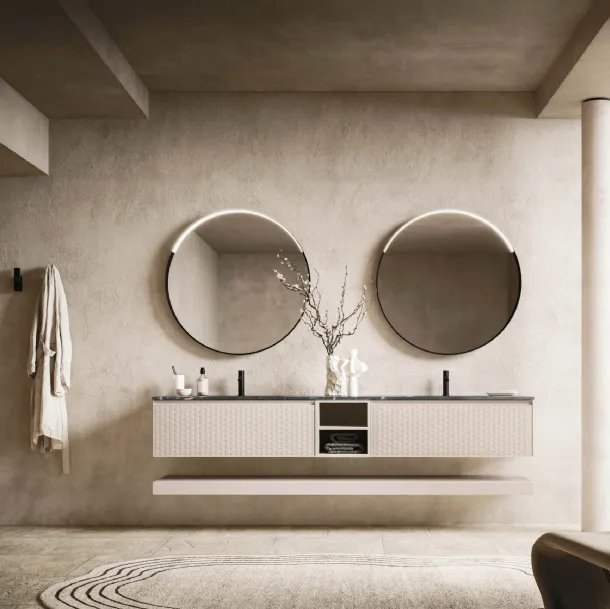 Meuble de salle de bain suspendu Absolute 40 laqué mat par Arbi