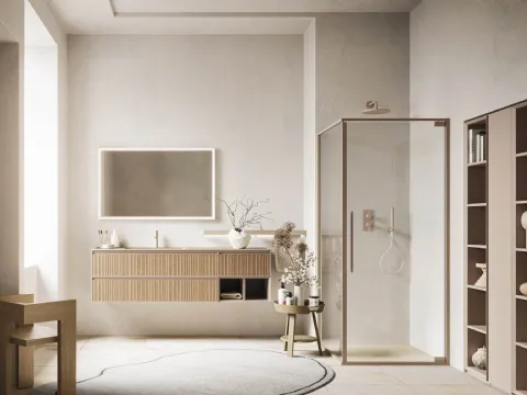 Meuble de salle de bain suspendu Absolute 45 en chêne d'
