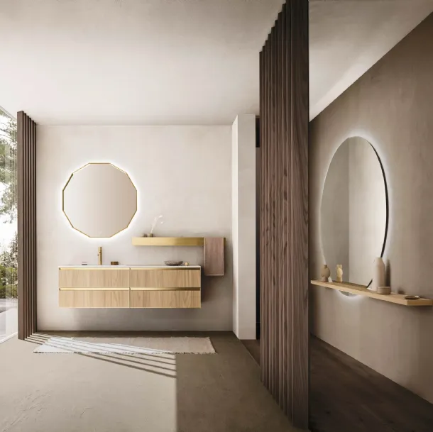 Meuble de salle de bains suspendu Absolute 48 en frêne clair d