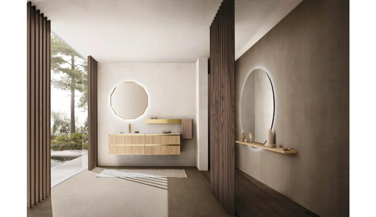 Meuble de salle de bains suspendu Absolute 48 en frêne clair d