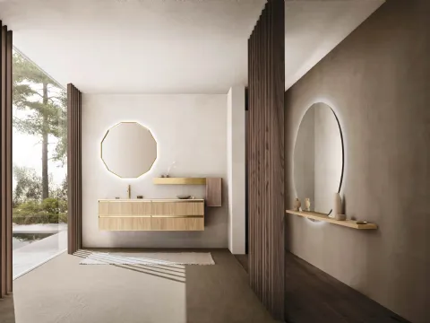 Meuble de salle de bains suspendu Absolute 48 en frêne clair d