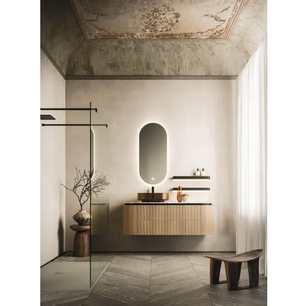 Meuble de salle de bain Almond 03 en chêne et mar