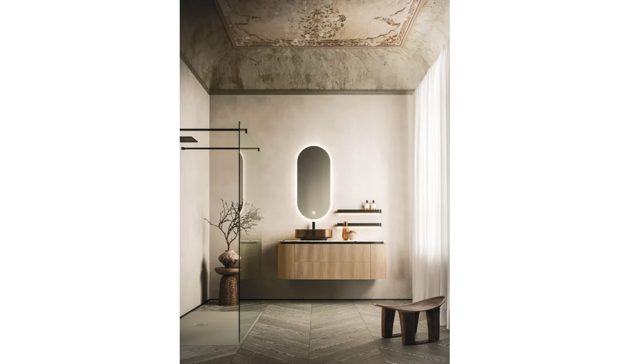 Meuble de salle de bain Almond 03 en chêne et mar