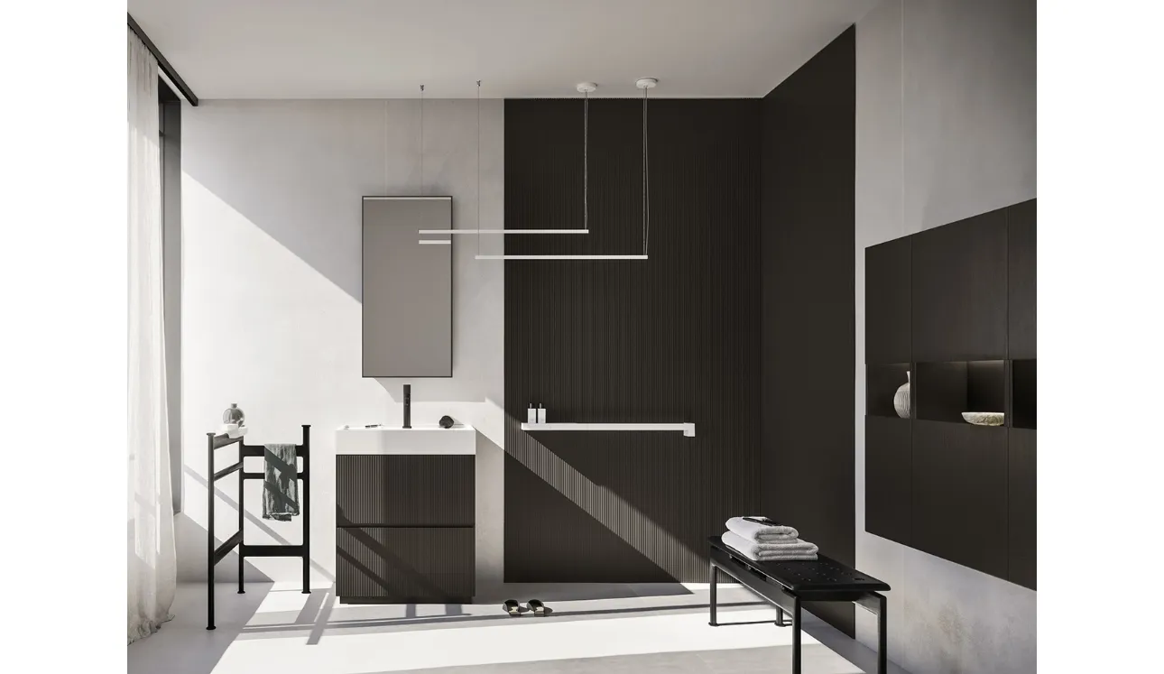 Meuble de salle de bain sur pied Code 03 laqué par Arbi