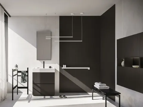 Meuble de salle de bain sur pied Code 03 laqué par Arbi