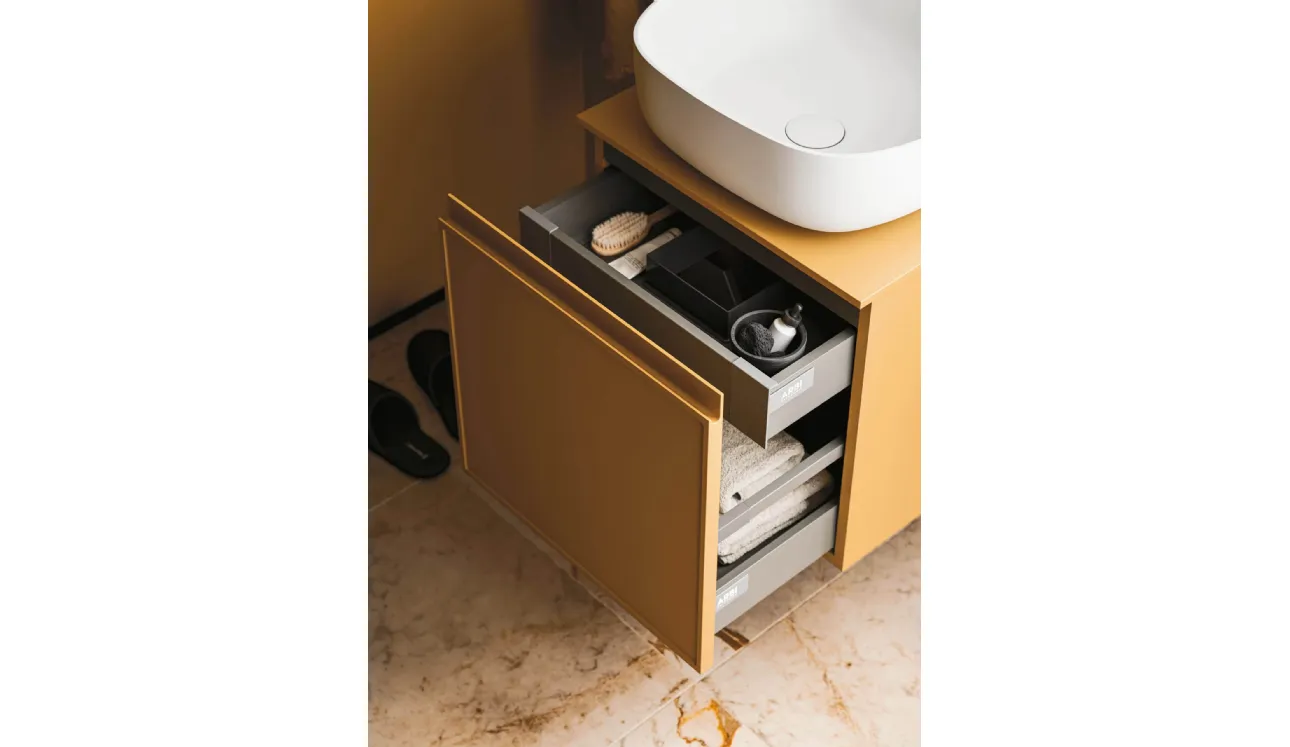 Meuble de salle de bain suspendu Decor Cozy yellow par Arbi