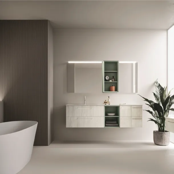 Meuble de salle de bain suspendu Ho-me plus lisse 41 d