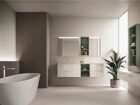 Meuble de salle de bain suspendu Ho-me plus lisse 41 d