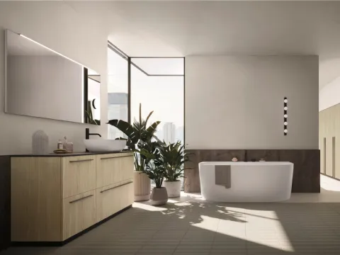 Meuble de salle de bain au sol Ho-me plus lisse 43 d