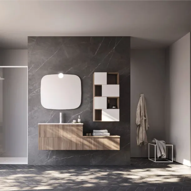 Meuble de salle de bain suspendu Ho-me plus lisse 45 d