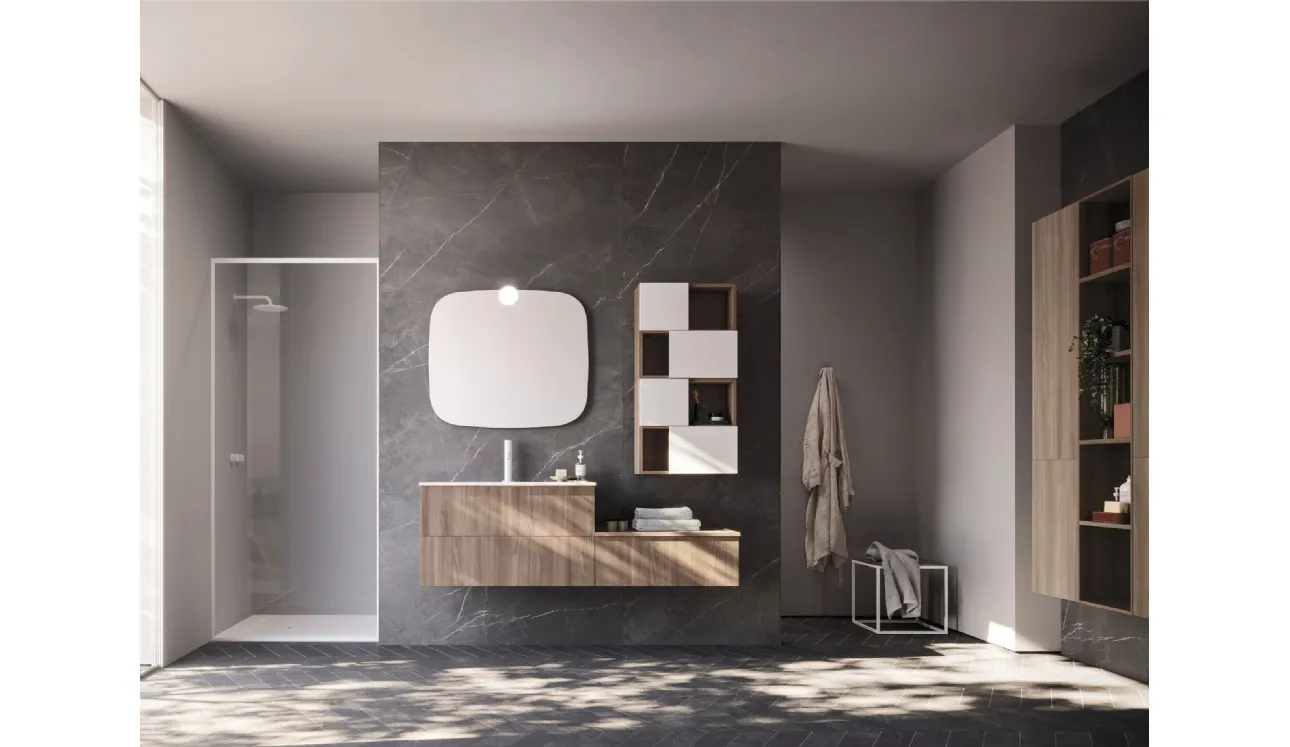 Meuble de salle de bain suspendu Ho-me plus lisse 45 d
