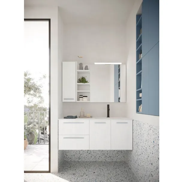 Meuble de salle de bain suspendu Ho-me plus lisse 53 d