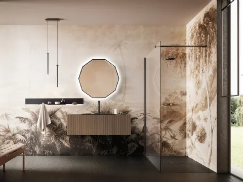 Meuble de salle de bain suspendu Luxor 05 en chêne