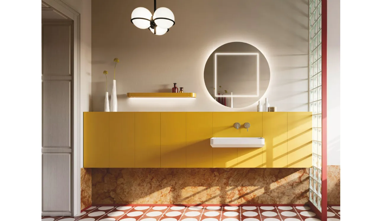 Meuble de salle de bain suspendu gain de place Over 01 d'