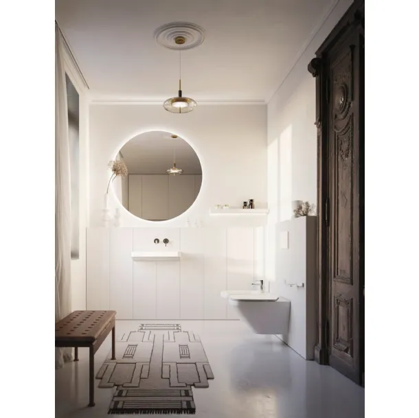 Meuble de salle de bain au sol gain de place Over 03 d'