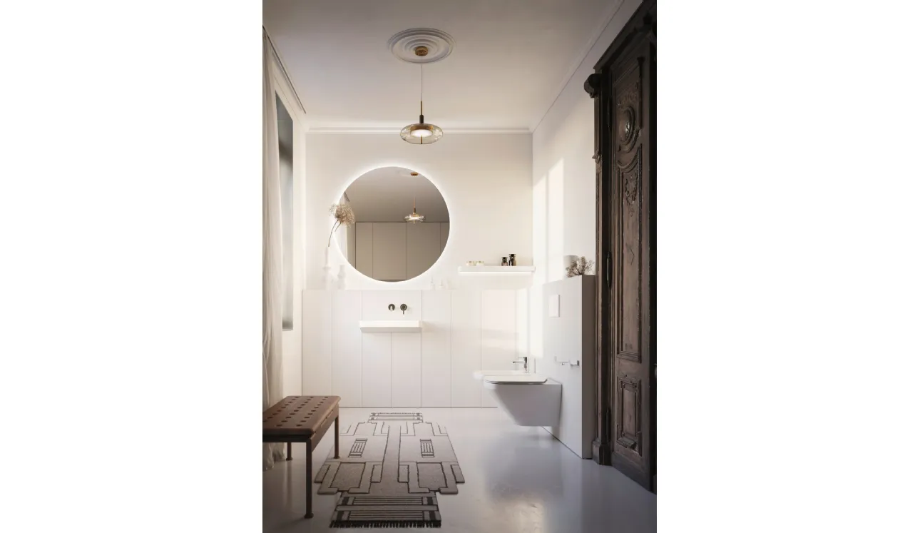 Meuble de salle de bain au sol gain de place Over 03 d'