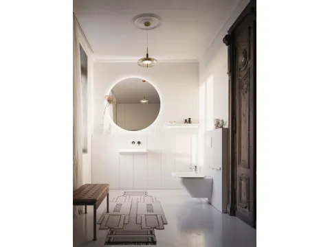 Meuble de salle de bain au sol gain de place Over 03 d'