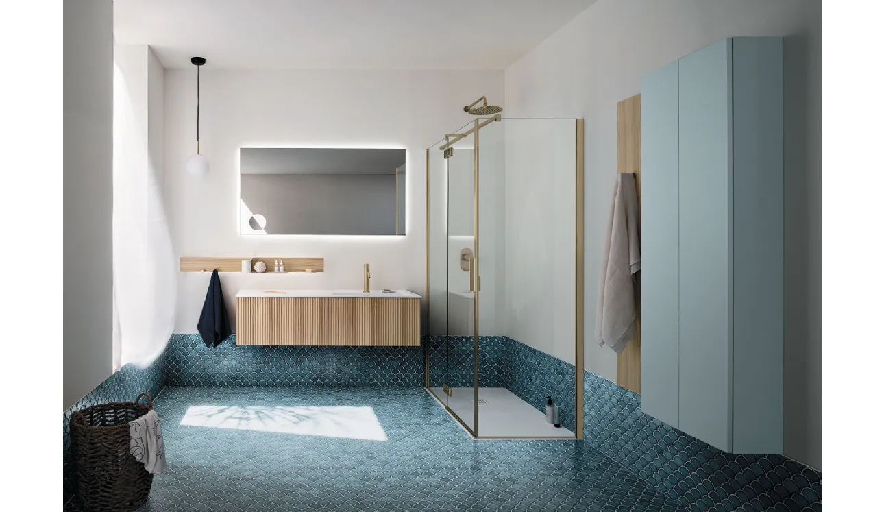 Meuble suspendu pour salle de bain Sky Ondina 05 en chê