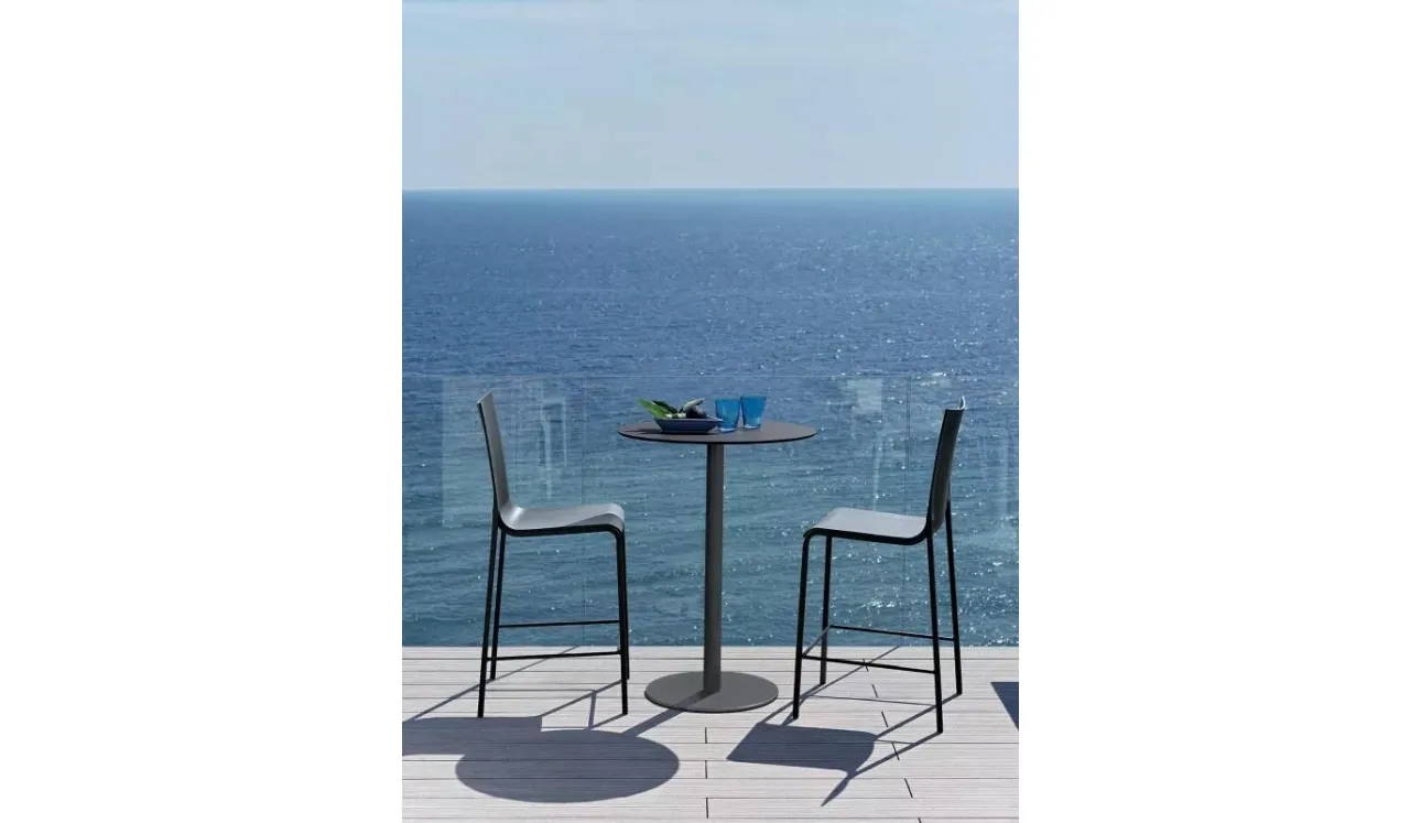 Table basse Rico Haute Outdoor en acier laqué de Bontempi