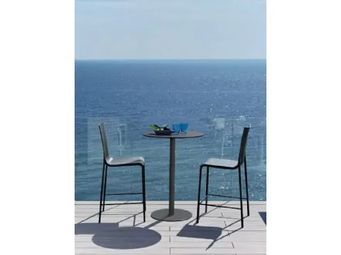 Table basse Rico Haute Outdoor en acier laqué de Bontempi