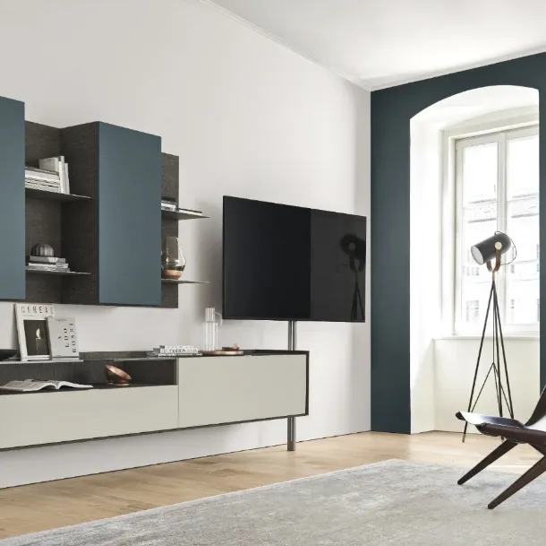 Meuble de rangement mural suspendu Cabaret Glass 02 de Sangiacomo