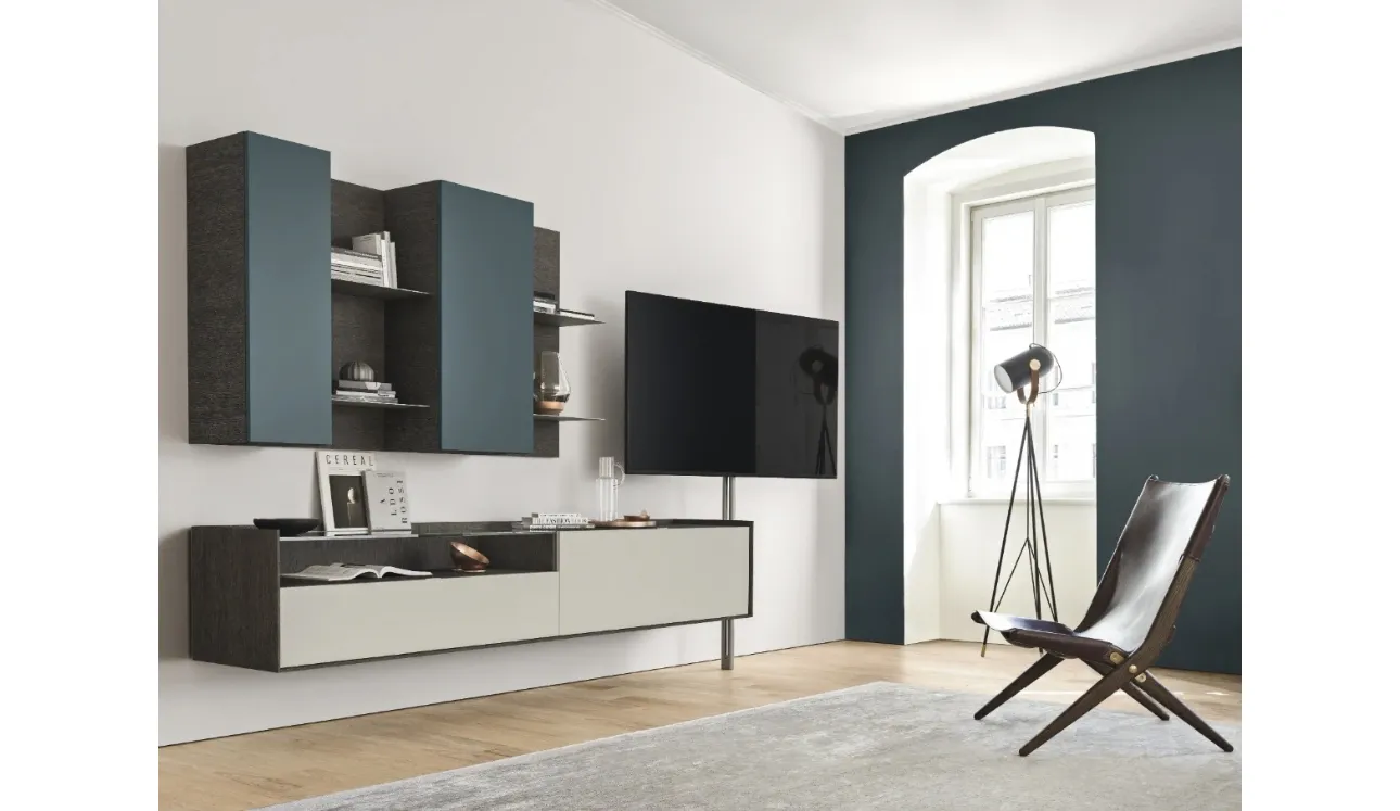 Meuble de rangement mural suspendu Cabaret Glass 02 de Sangiacomo