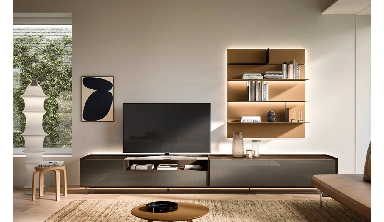 Meuble TV Cabaret Glass 04 par Sangiacomo.