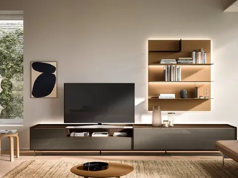 Meuble TV Cabaret Glass 04 par Sangiacomo.
