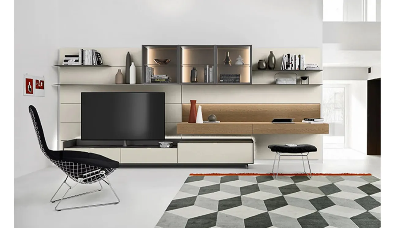 Mur équipé Cabaret Step de Sangiacomo