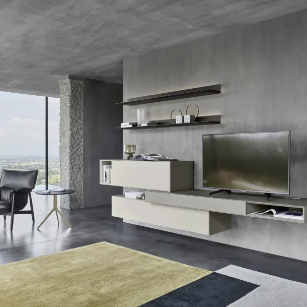 Étagère murale suspendue Domino 04 de Sangiacomo