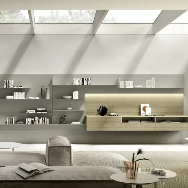 Mur équipé Domino Boiserie 03 par Sangiacomo