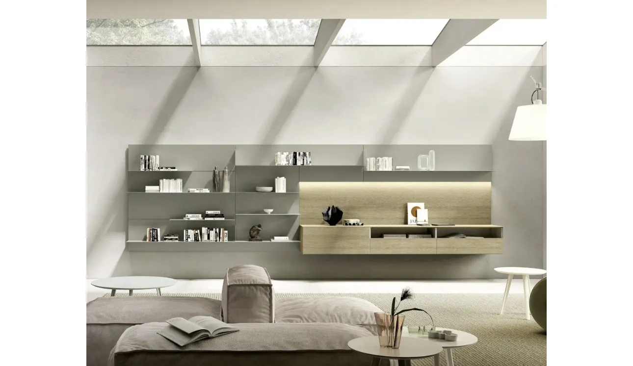 Mur équipé Domino Boiserie 03 par Sangiacomo