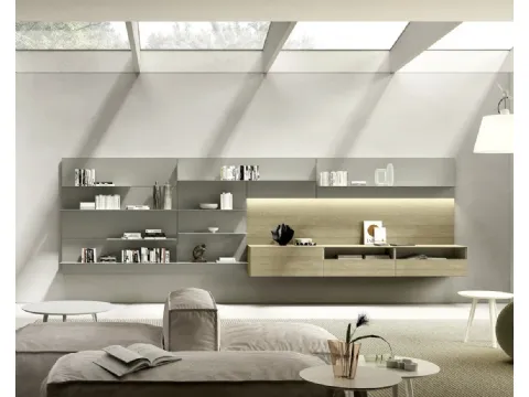 Mur équipé Domino Boiserie 03 par Sangiacomo