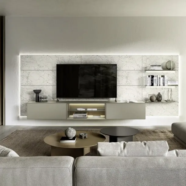 Mur équipé Domino Boiserie 05 de Sangiacomo