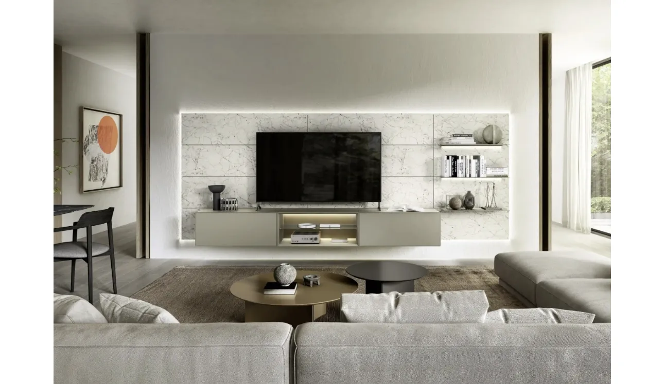 Mur équipé Domino Boiserie 05 de Sangiacomo